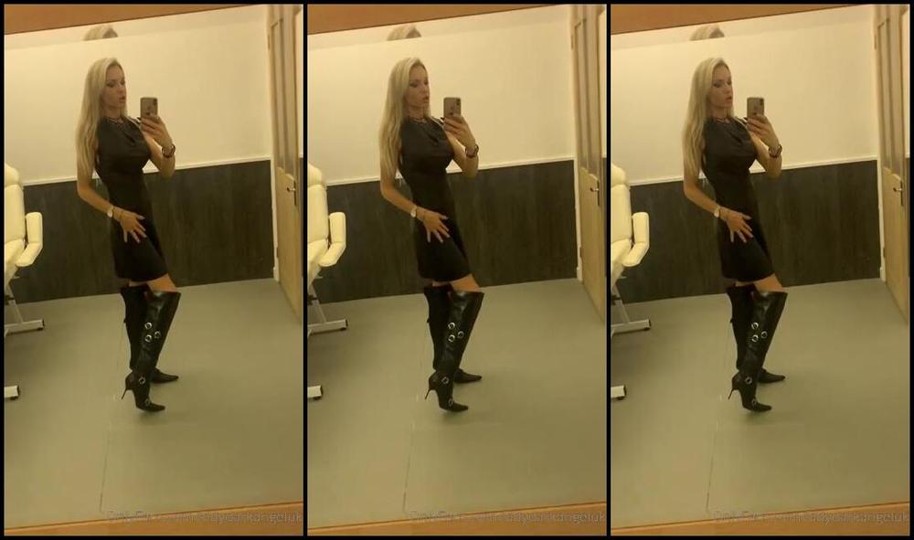Ladydarkangeluk Onlyfans Leather Dress Gucinari Leather Boots Perfect Outfit To Go Out And About In Just Need To Drag