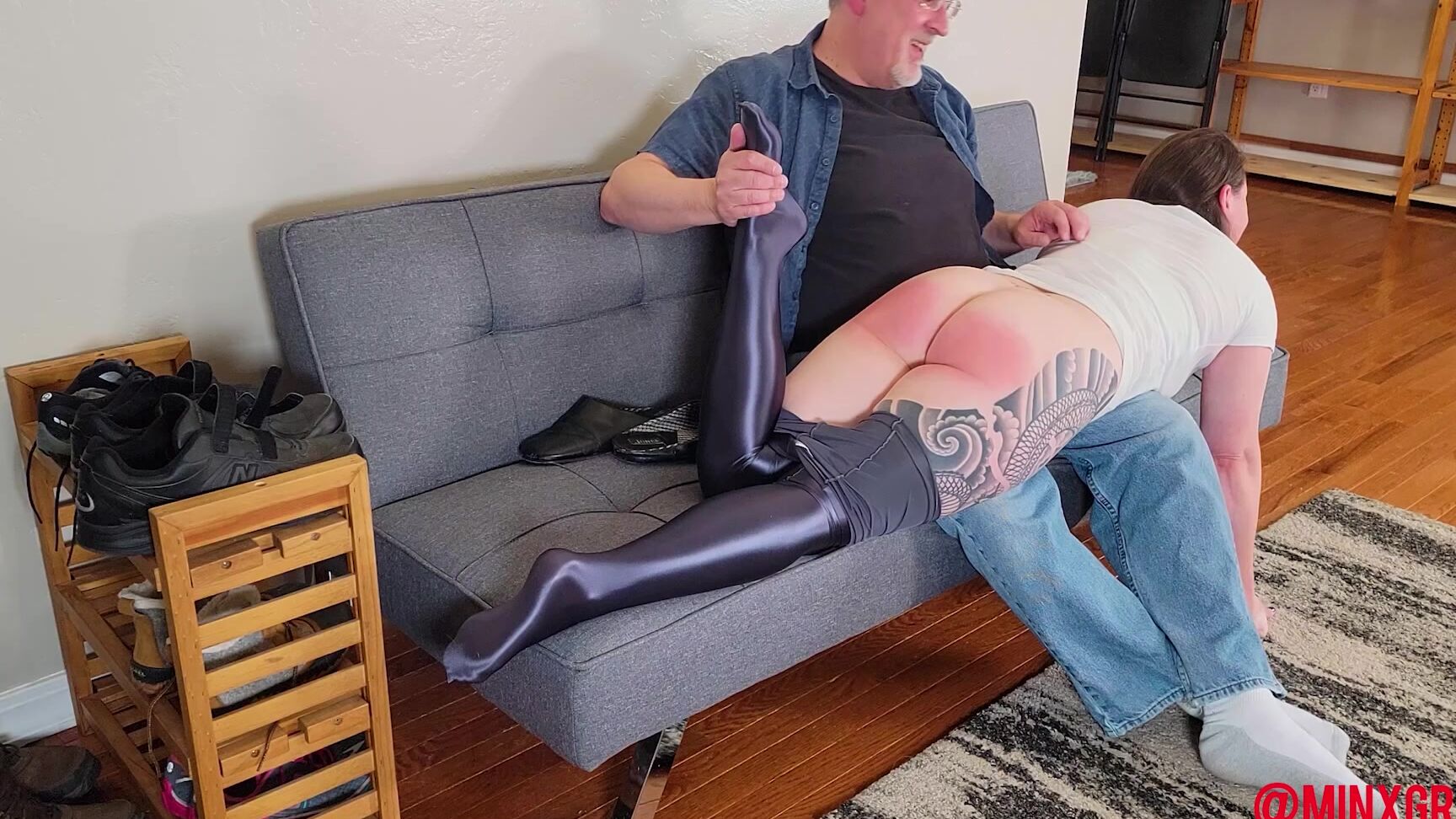 Minx Grrl, Spanking M F, Full HD, Minx Grrl's Fetish Corner MGFC Minx Grrl Spanked In Shiny Leggings Full Version Clips4Sale