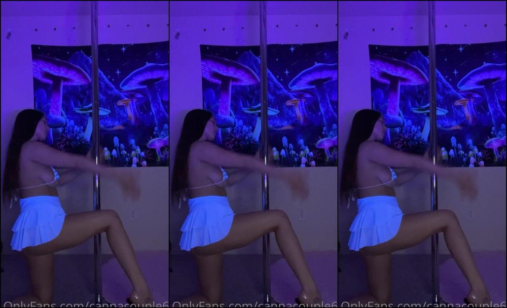 Cannacouple69 2486805981 06 15 2022 Black Light Pole Dancing Session Learned A New Trick Watch To The End To See