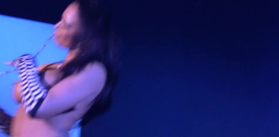 Live Strip Show Christina Bella - Graz Erotic Fair 2009 Live Strip Show Race queen with checked stocking SiteRip