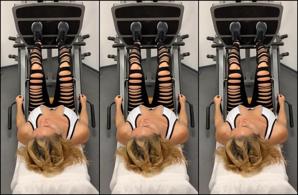 Sexy Workout Wearing A Seethru Leggi