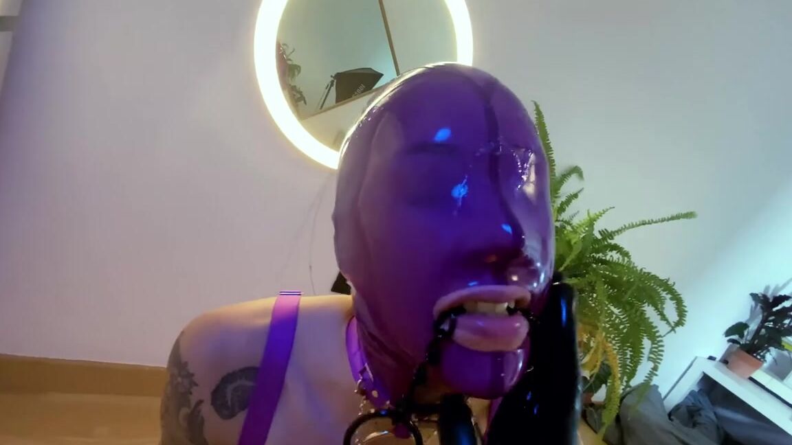 Annicknamedtana Onlyfans Look At This Purple Latex Blowjob Toy A Little Bit Of Orgasms Under Sir Fatwolf S Control And A L
