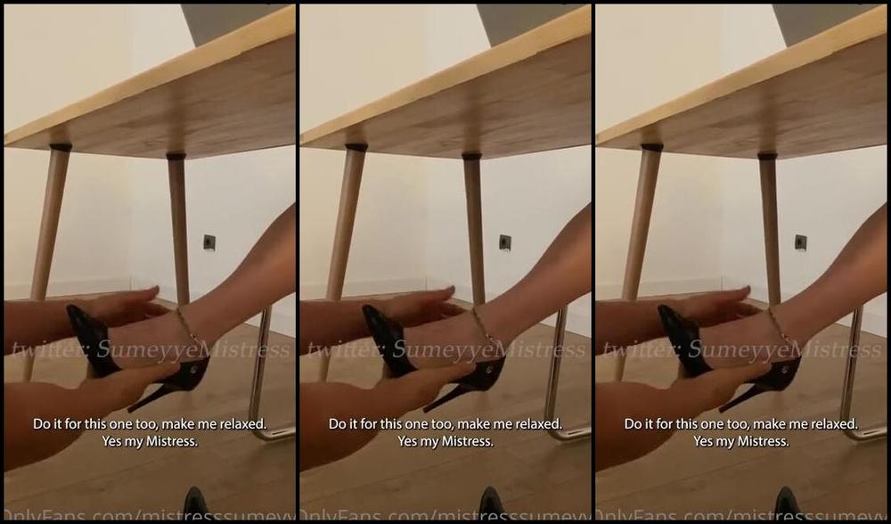 Mistress Smeyye Aka Mistresssumeyye Onlyfans So You Came To Lick My Feet While I Working Be Useful Slave Do Massage For The Feet Of Your Hard