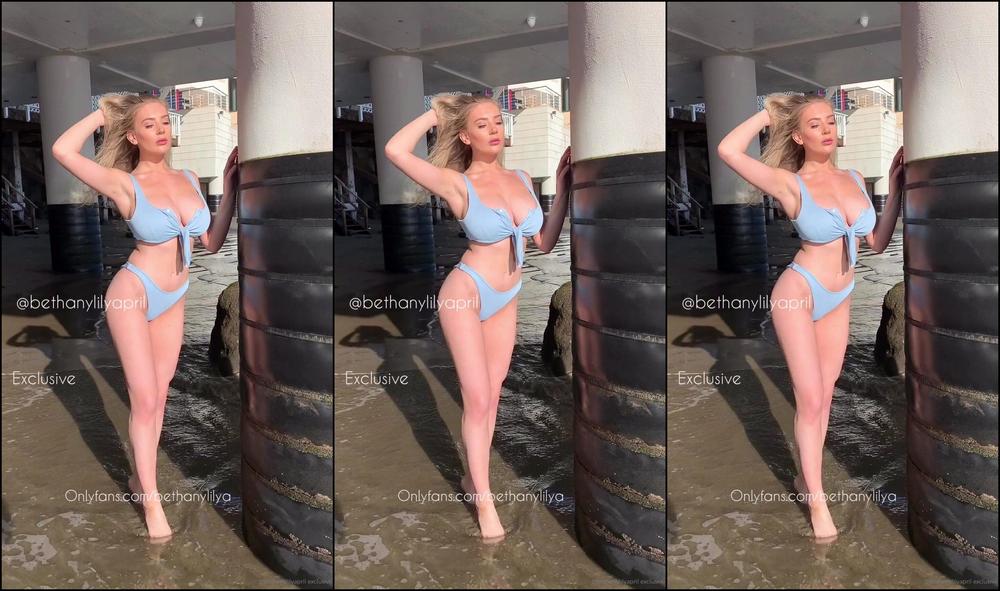 Bethanylilya Blue Bikini In Malibu