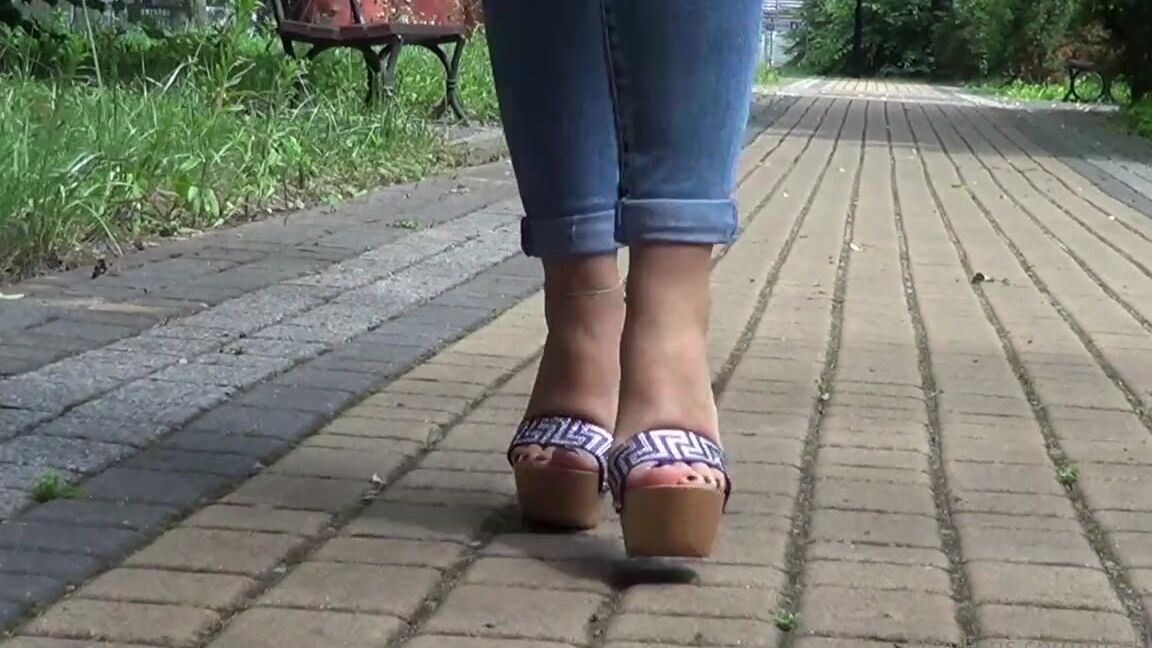 Madiheels Nicknamed Madiheels Onlyfans A Walk In The Park In Very Sexy High Heels Gianmarco Lorenzi Designer Heels 17