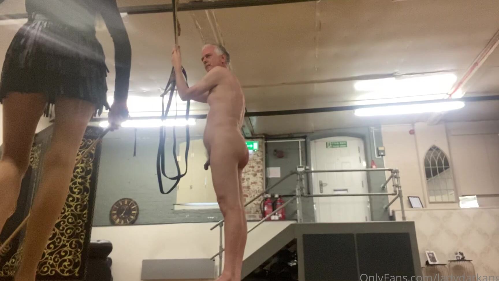 Lady Dark Angel Who Loves A Good Cane Strokes Here