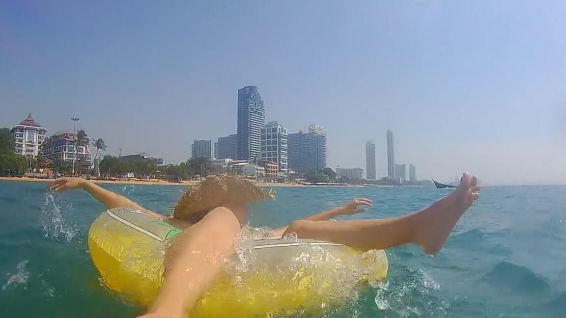 dream4angel underwater pussy play at public beach fun from risky public exhibitionism Pornhub