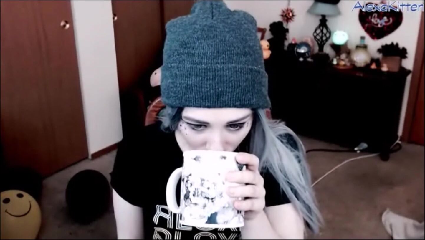 Eating, Food, Mukbang, Solo Female, Topless alexakitten mre fire noodle mukbang amp snack review ManyVids