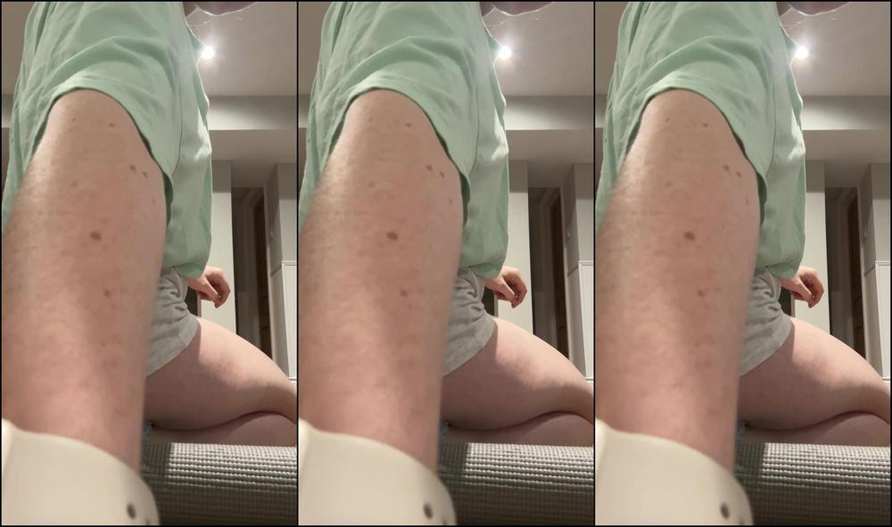 Redheadwinter 3364999265 06 22 2024 Just Doing Some Morning Stretches And I Thought I Might Give You A Peek From Behind