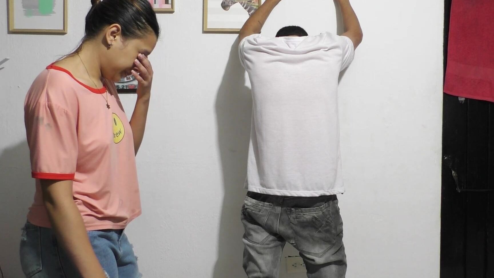 Spank Latinas Slt Luis Paddled Against The Wall