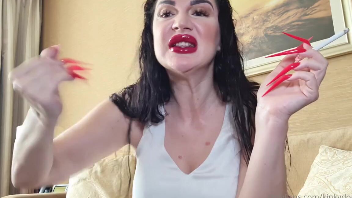 Kinkydomina Onlyfans Nailsfetish Smoking Humiliation Hello Loser In This Clip Im Going To Tell You My Opinion Abou