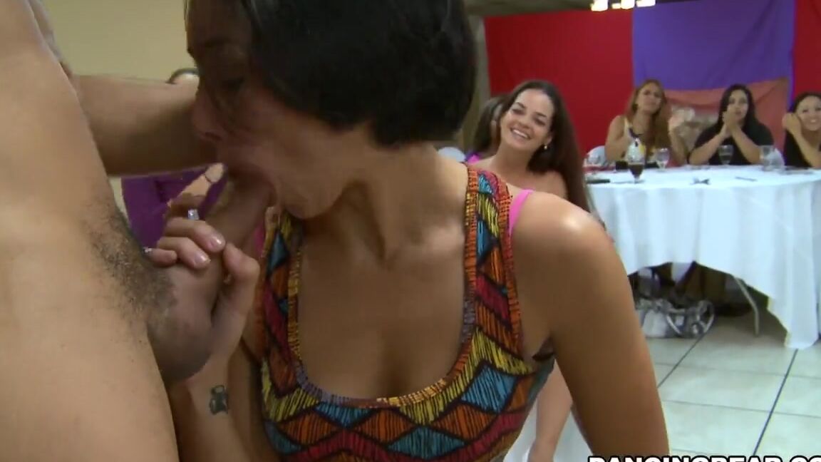 DANCING BEAR - Bunch of Sluts Sucking Dick and Fucking Male Strippers at Wild Bachelorette Party PornHubPremium