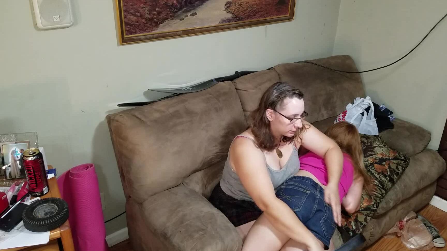 "LadyMissy" otk spanking, spanking, spanking f/f Dixie Spanked for Not doing the Dishes manyvids