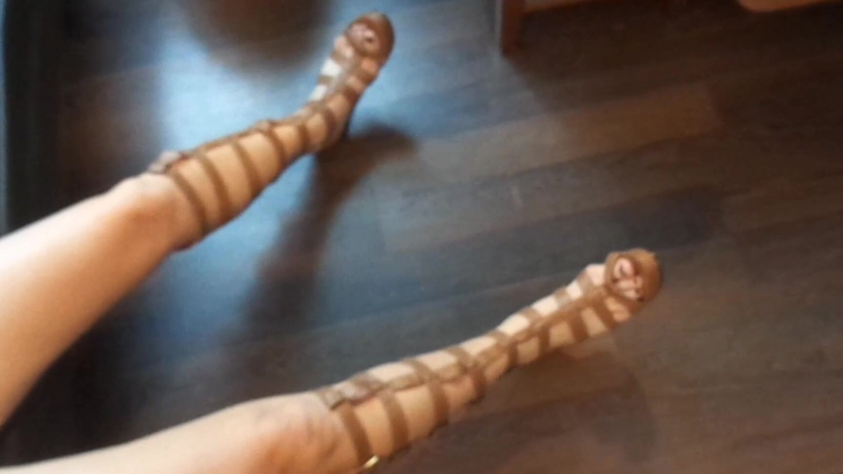 Naughty Christine Teasing My Nipples Wearing Gloves