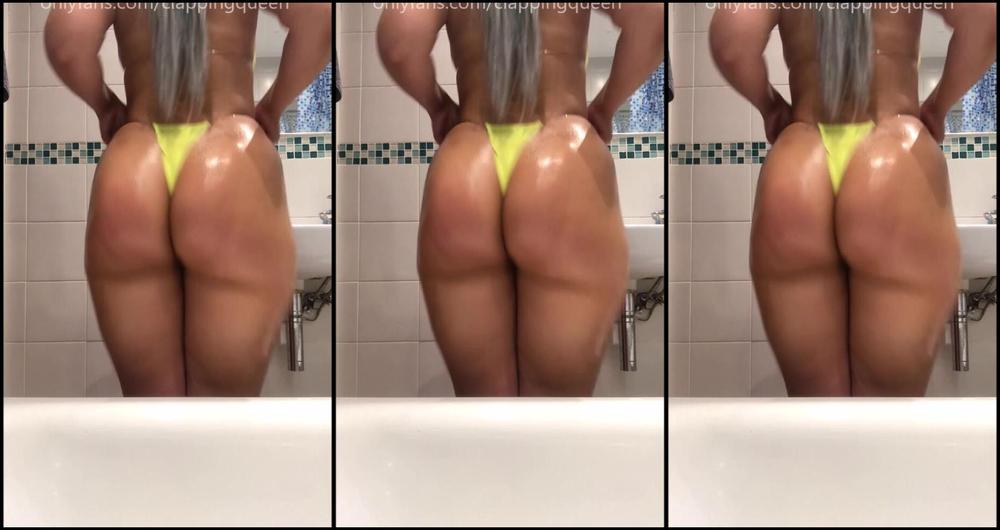 Tuttibae Almost Min Of Non Stop Clapping In The Bathroom With So Much Oil Slapping And Clapping