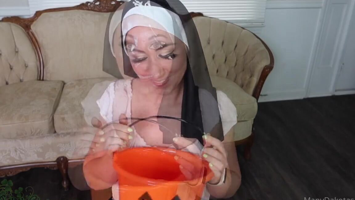 Dakota Charms Nicknamed Dakotacharms Onlyfans You Ring The Doorbell And I Answer The Door You Are Dressed As A Nun With A Trick Or Treat Pumpkin