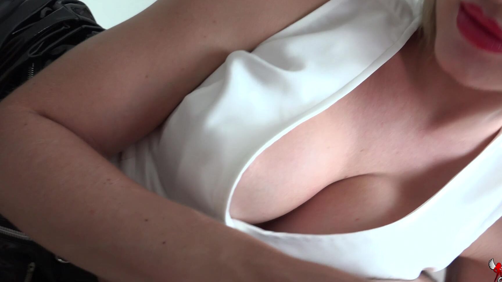 Blowjob, Blonde, Lingerie, Mini Skirt, Handjob, Pantyhose, High Heels Angel The Dreamgirl - 797 What a Big Cum Surprise Clips4sale.com / Angelabout.me