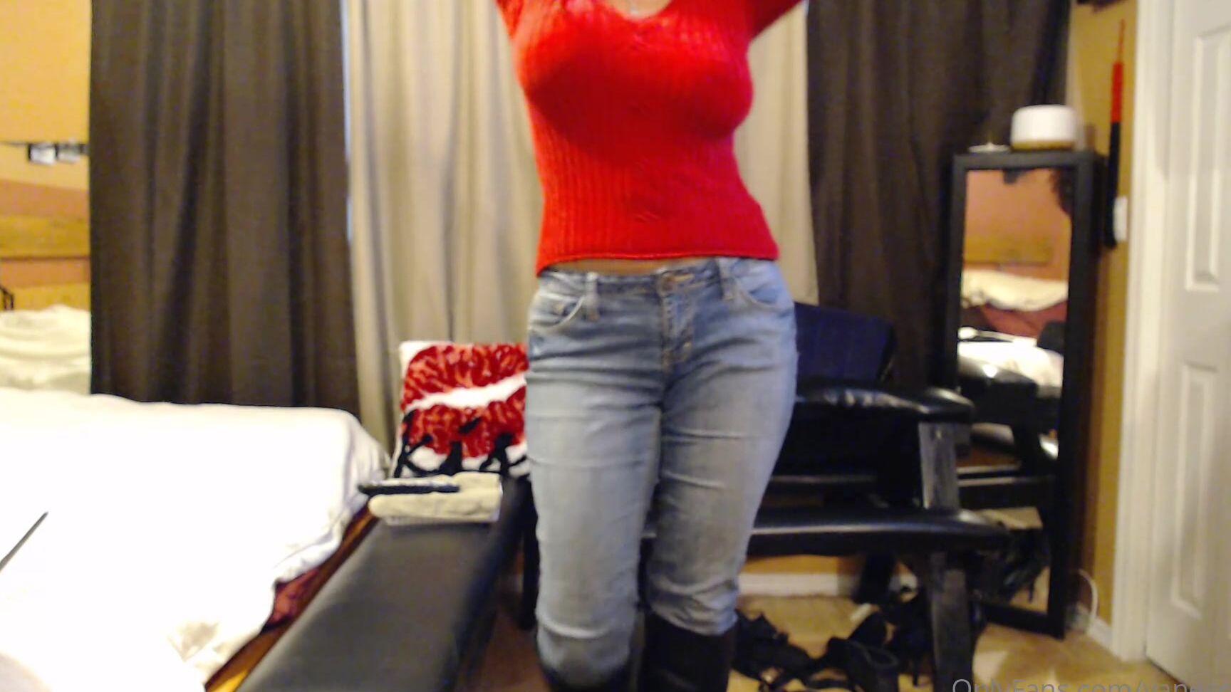 Vanessawet I Put On My Sweater Jeans And Boots Naked