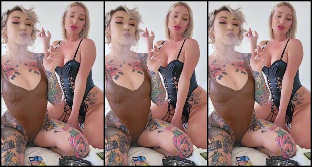 Queen Kinkerbell Nicknamed Kinkerbell23 Onlyfans Another All Leather Post This Time With My Absolute Favourite Person Smoking Our Lucky Strikes Having O