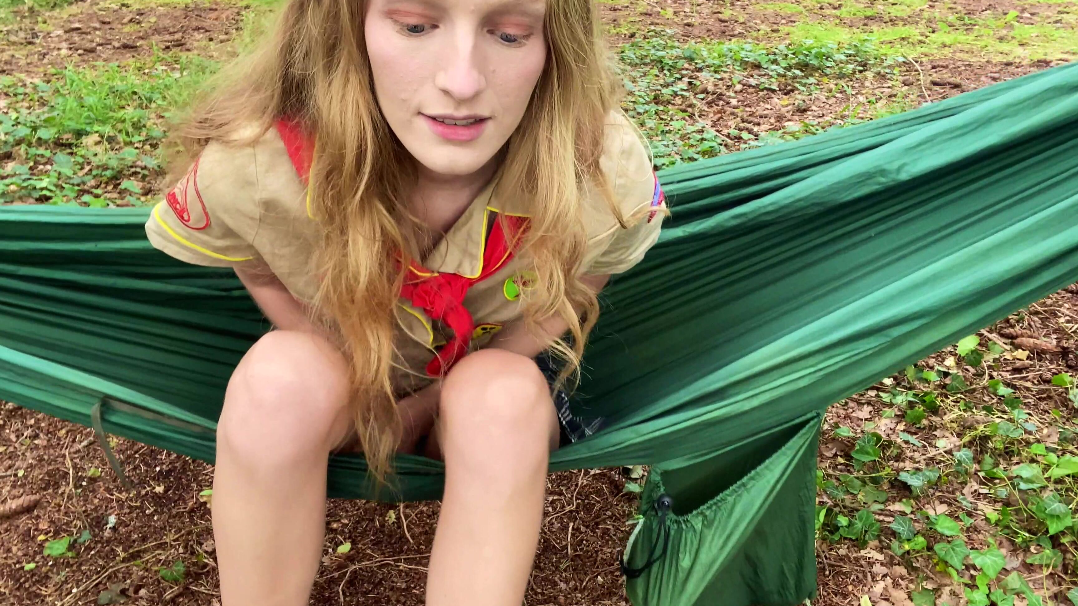 Role Play,Costume,Public Outdoor,4K,Dildo Sucking kwgirlx girl scout gets in trouble ManyVids