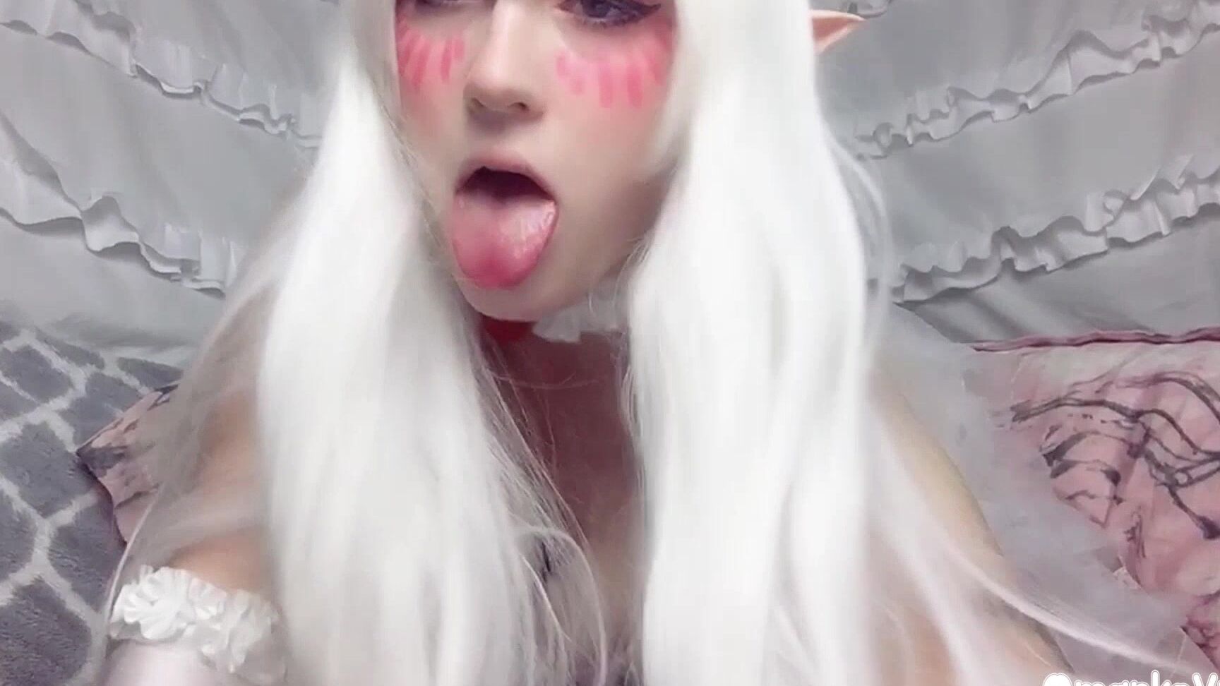 Omankovivi Boosette Hyper Ahegao Tongue Fetish