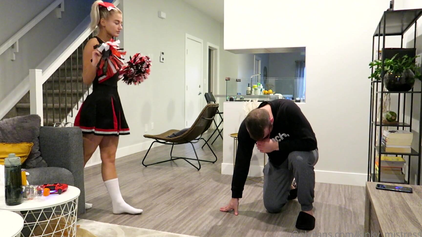 Kinky Mistress Ball Busting Cheerleader His Nuts Were Sensitive Today