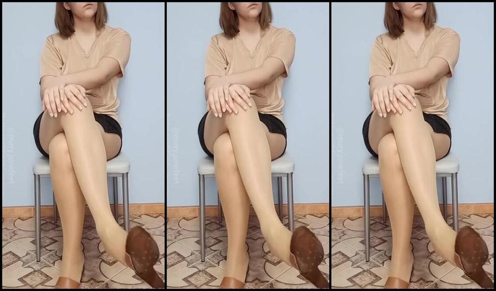 Masmr Onlyfans Teacher In Sheer Suntan Pantyhose And Wooden Mules Playing With Her Feet So You Cant Focus I Nev