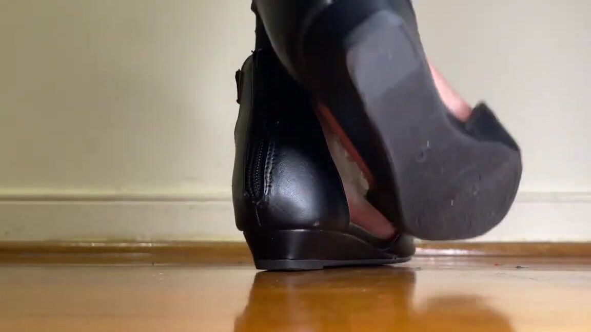 Giantess, Feet, Ebony Foot Fetish, Foot Stomps, Ballet Flats ebony giantess in flats smashes ManyVids