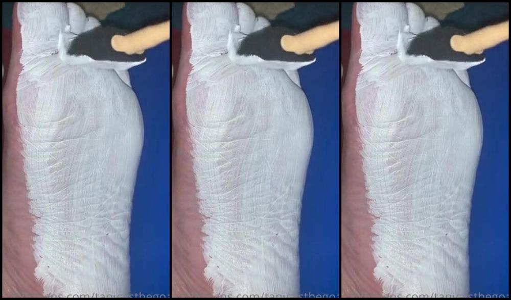 Toestandardsthegoat Nicknamed Tanyaisthegoat Onlyfans Getting Ready To Do A Bunch Of Foot Art Work This Was Practice Fun