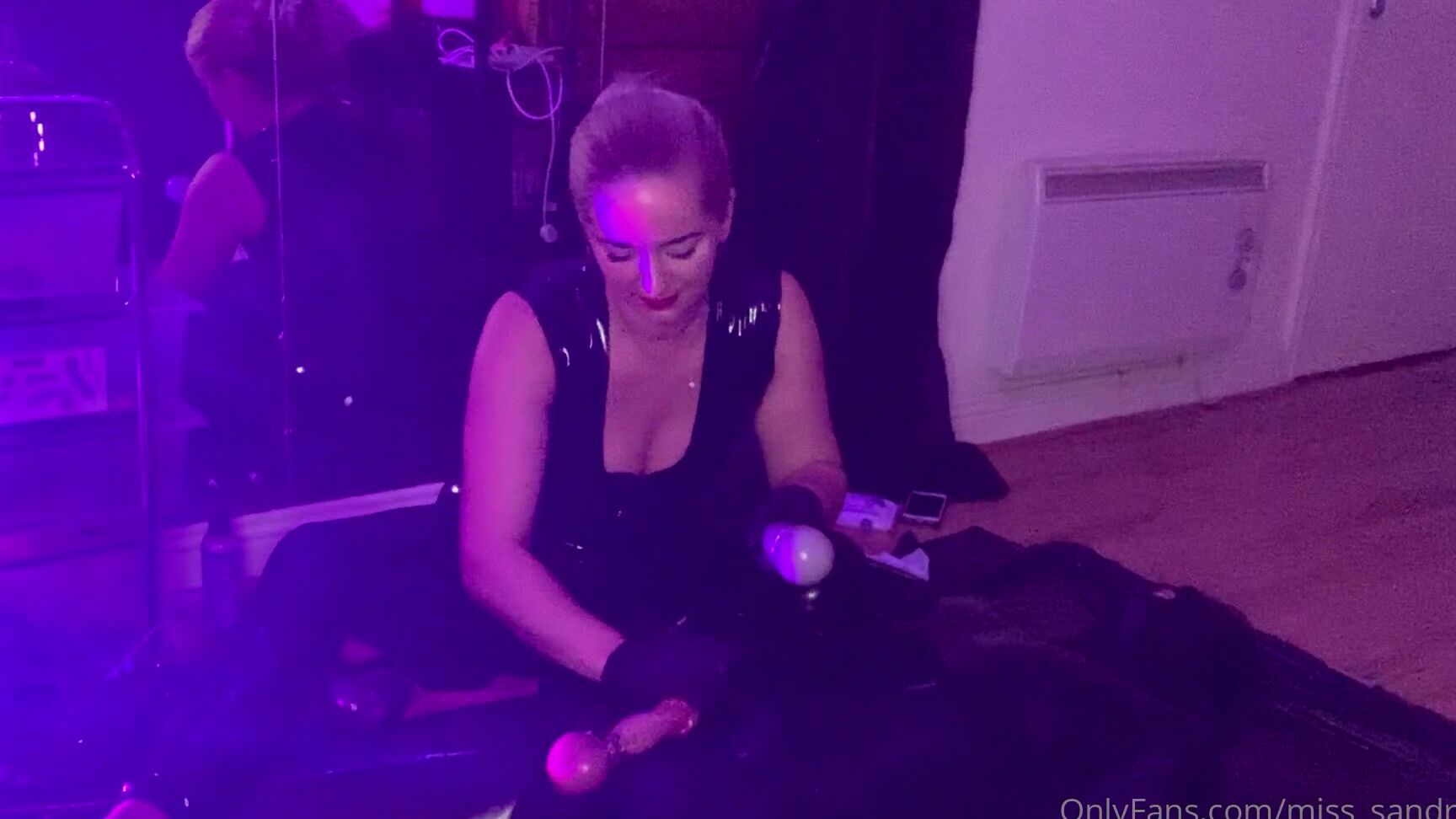 Mistress Sandra Pushing Him With Spikes Digging Into His Balls But Still Managed To Cum More Pain Then Pl