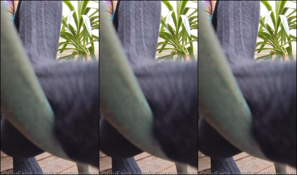 Kasysnowpremium Wearing Black Thigh High Socks On My Deck Enjoying One Of The Cooler Evenings