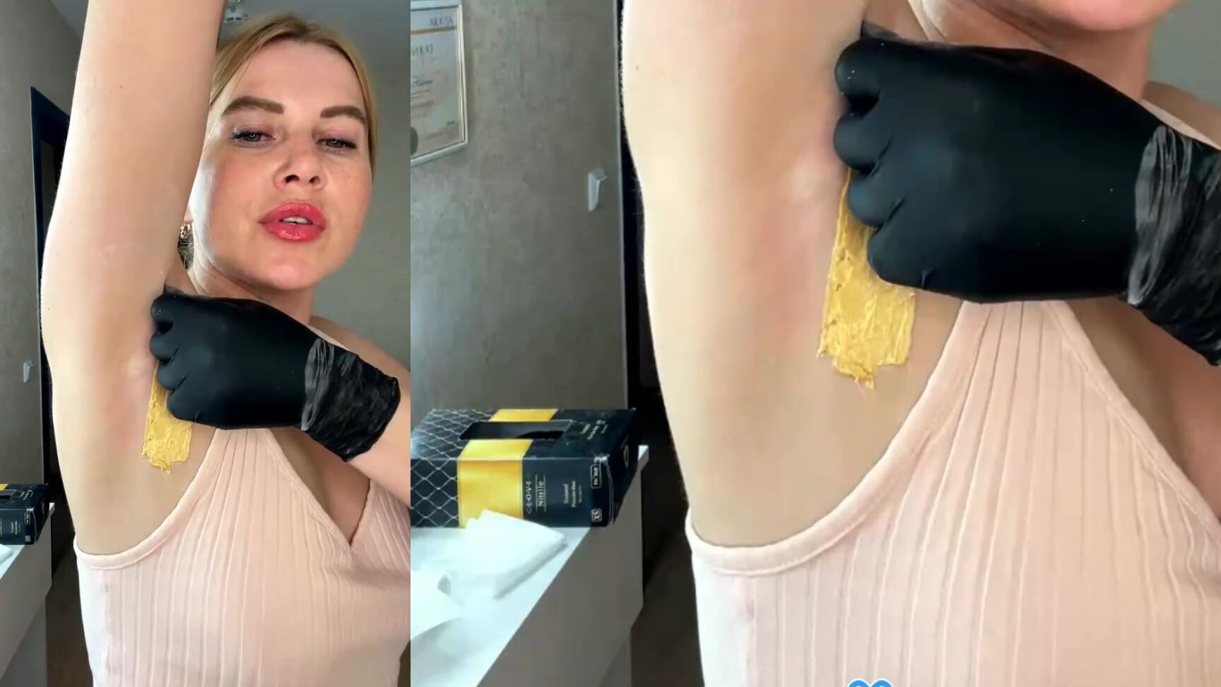 The Depilation Master Makes Her Hairy Armpits Smooth With Waxing