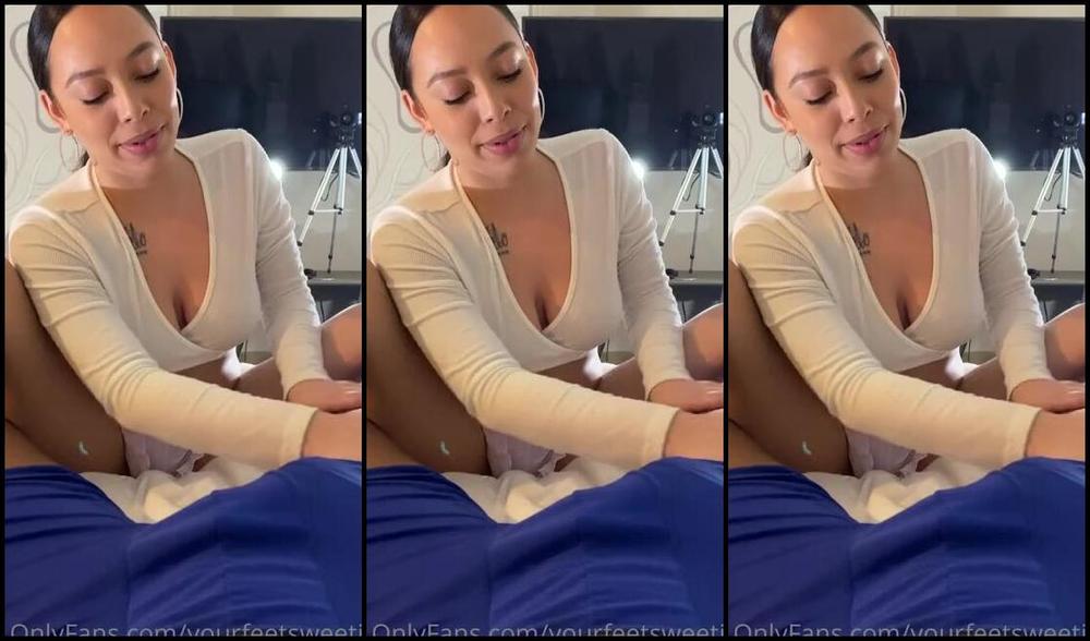 Sweetiestoes Aka Yourfeetsweetie Onlyfans Had Fun W Handsomedevan Look At His Dick In My Small Hands I Was Drooling Watch My 12