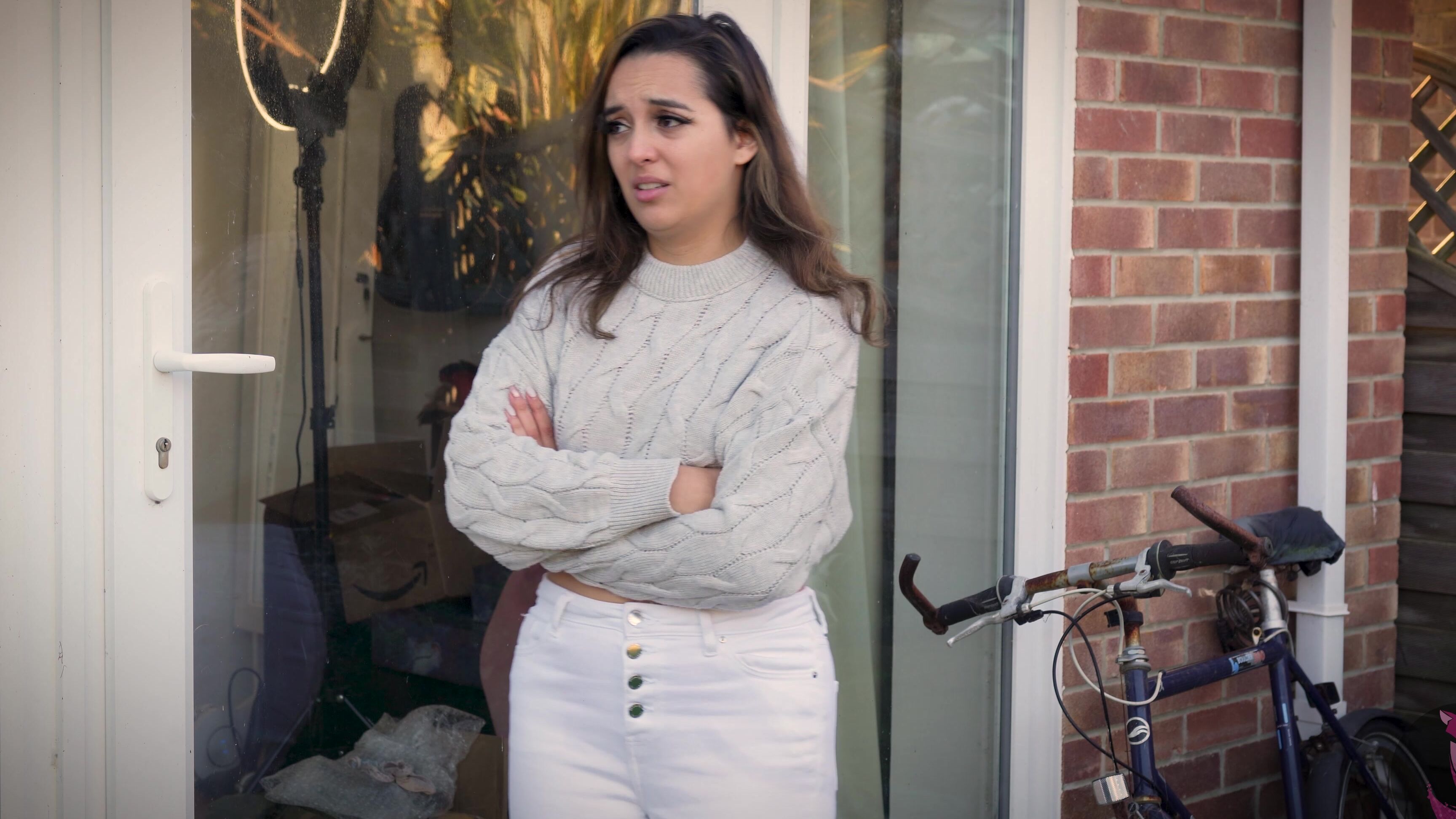 Summer Fox Locked Out And Desperate To Pee