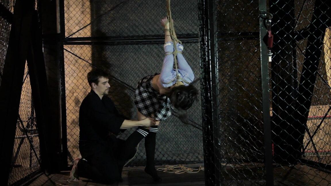 Russian Girls Fetish Strappado Suspension In The Cage