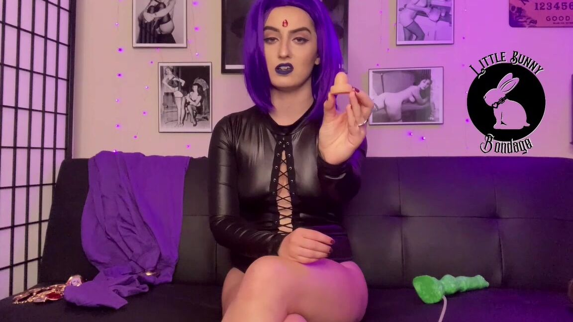 Cosplay, Domination, Femdom, Humiliation raven makes fun of a puny cock custom ManyVids