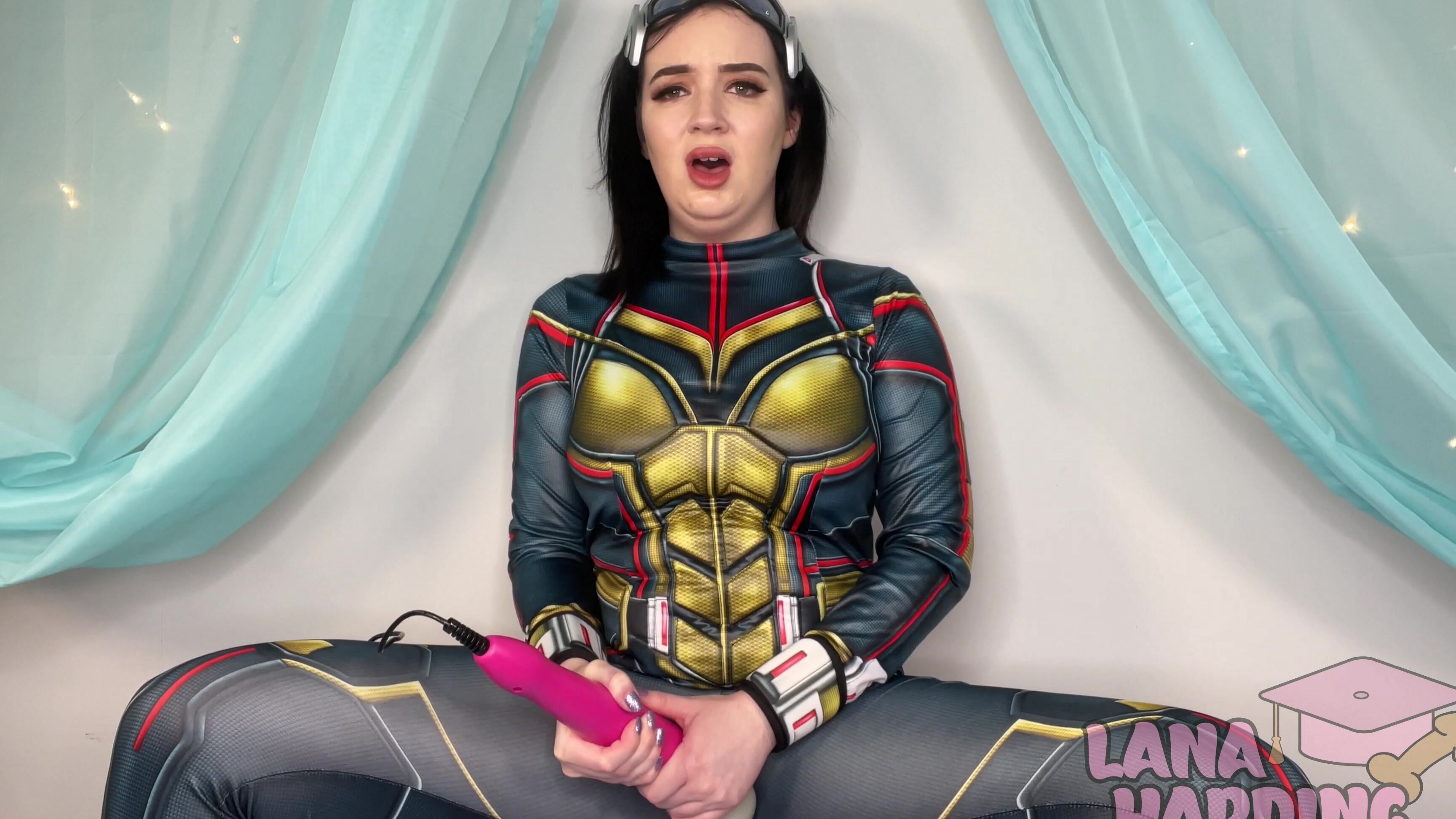 "Lana Harding" halloween, cosplay, dildo sucking, vibrator, sfw, cosplaying Wasp Cosplay Wand Masturbation Orgasm manyvids