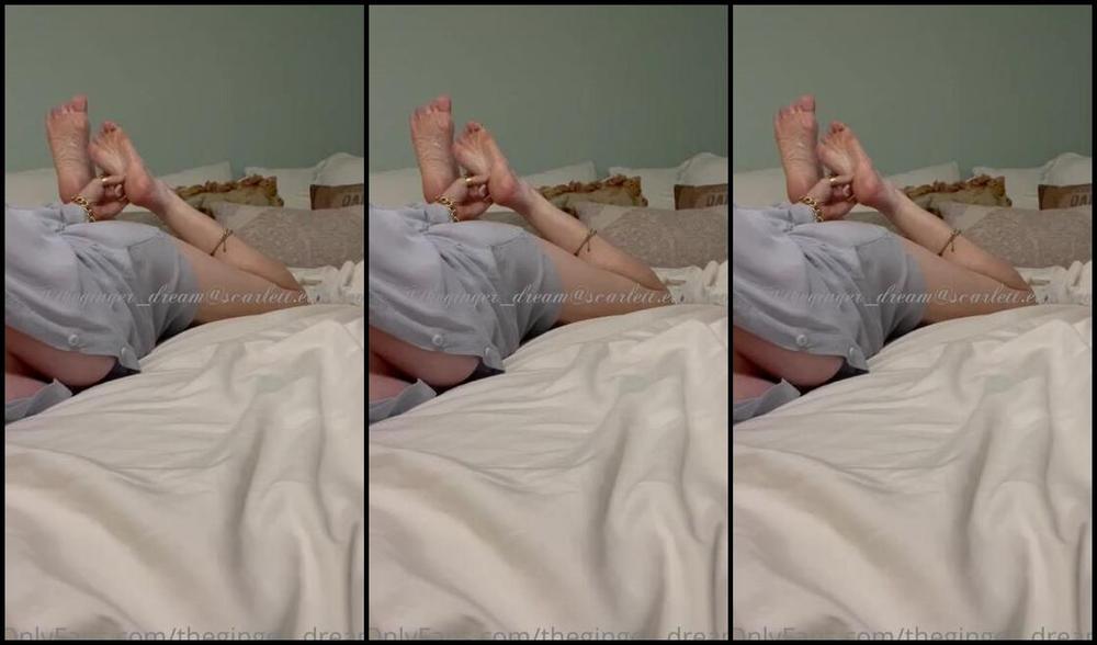 Thegingerdream Nicknamed Theginger Dream Onlyfans A Little Foot Play In The Pose And A Little Teasing With My Breasts You
