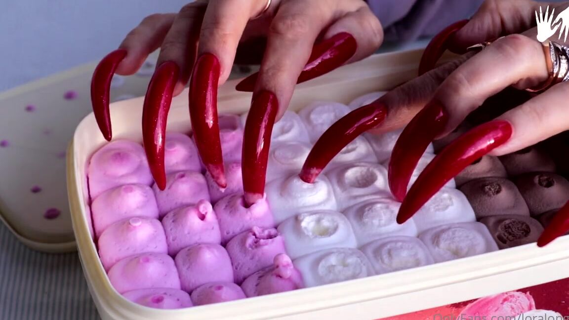 Lora Long Nails Nicknamed Loralongnails Onlyfans Ice Cream Tapping Long Nails Tapping My Long Red Nails On The Ice Cream Boxi Eat Ice Cream With