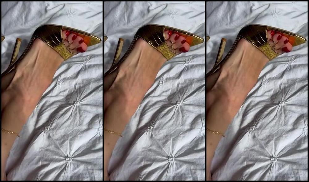 Heels Of Mine Nicknamed Heelsofmine 03 29 2023 Onlyfans Video Golden Mules In Bed Video