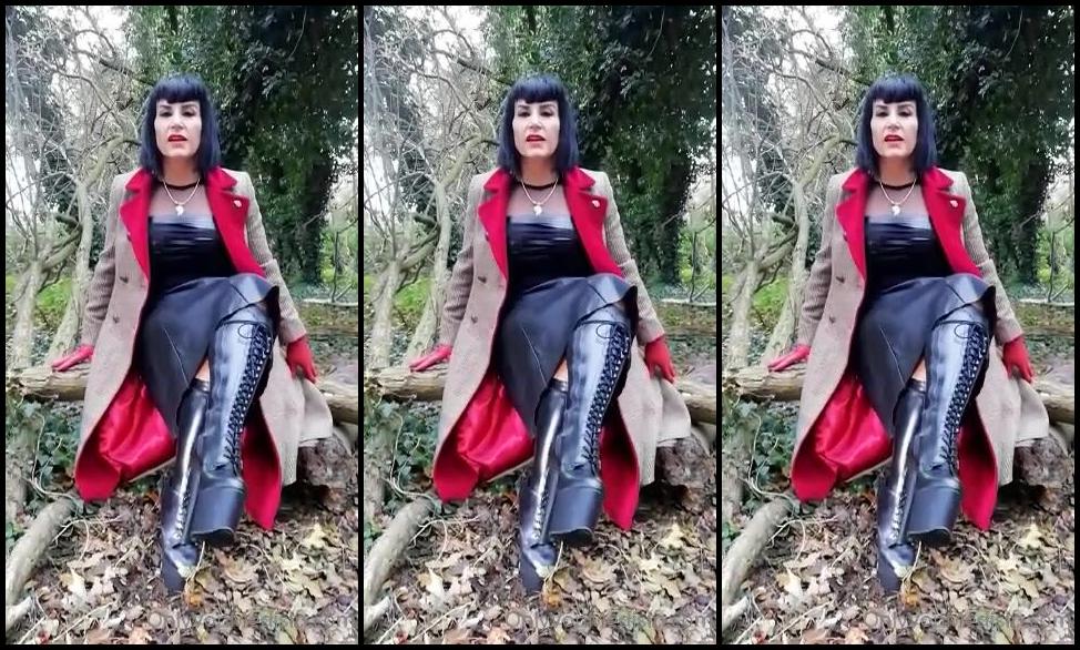 Mistress Ava Von Medisin Aka Avavonmedisin Onlyfans Another Bootllickers Dream Position Down On Their Knees In The Dirt Licking My Dirty Leather Boots