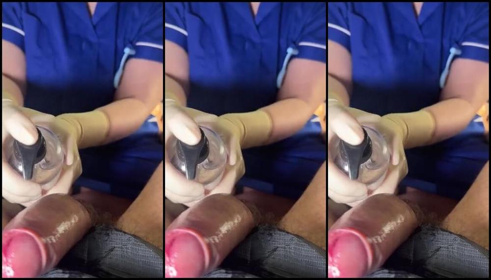 Milking Nurse Nicknamed Milking Nurse 02 06 2025 Onlyfans Video Prostate Exam Wand Attatchment Action Finishing Him Off Into A Black Condom Gpy8
