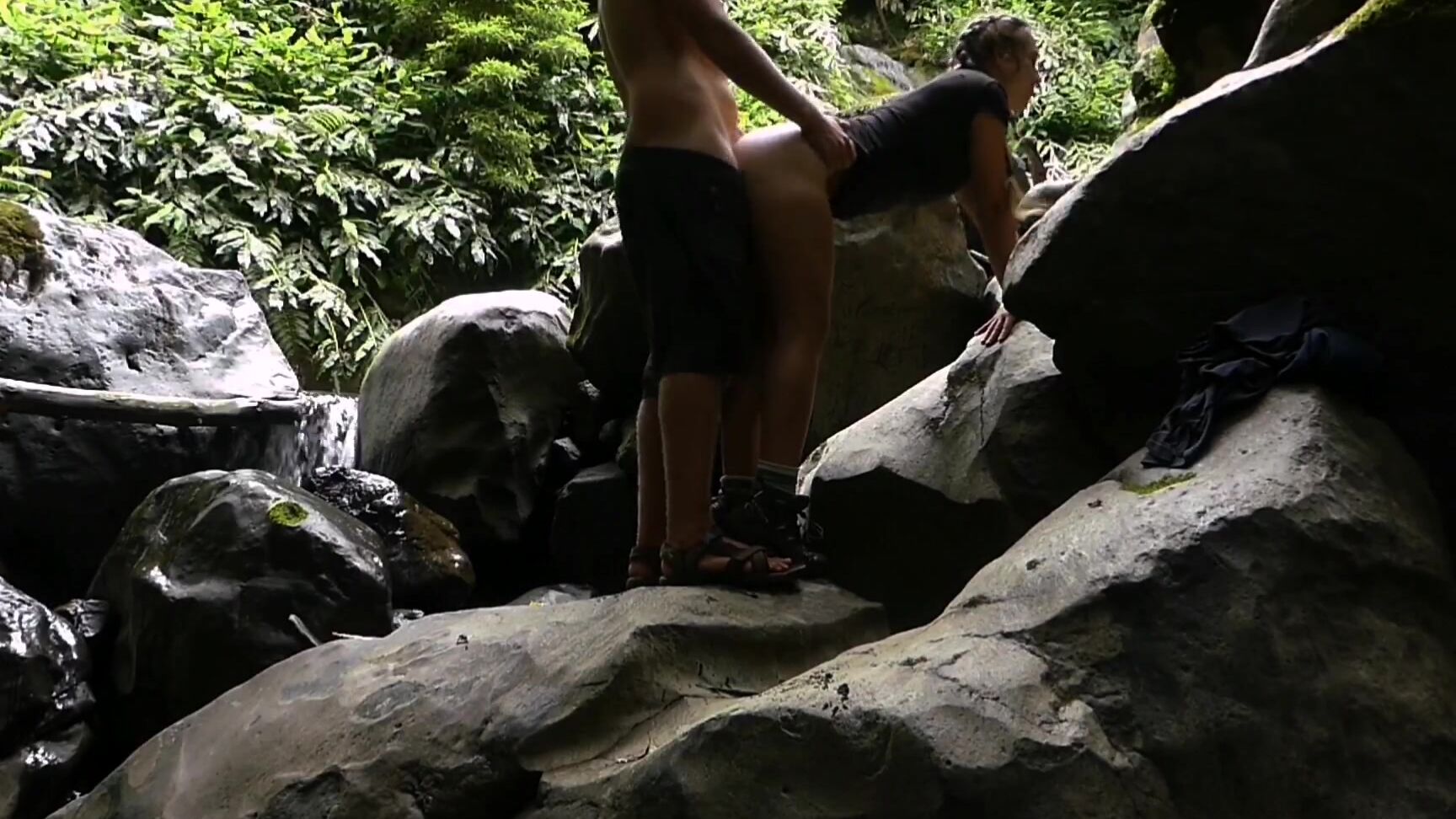 TravellingLovers Hot teen babe enjoys pussy fingering and fucking in the middle of the jungle Pornhub