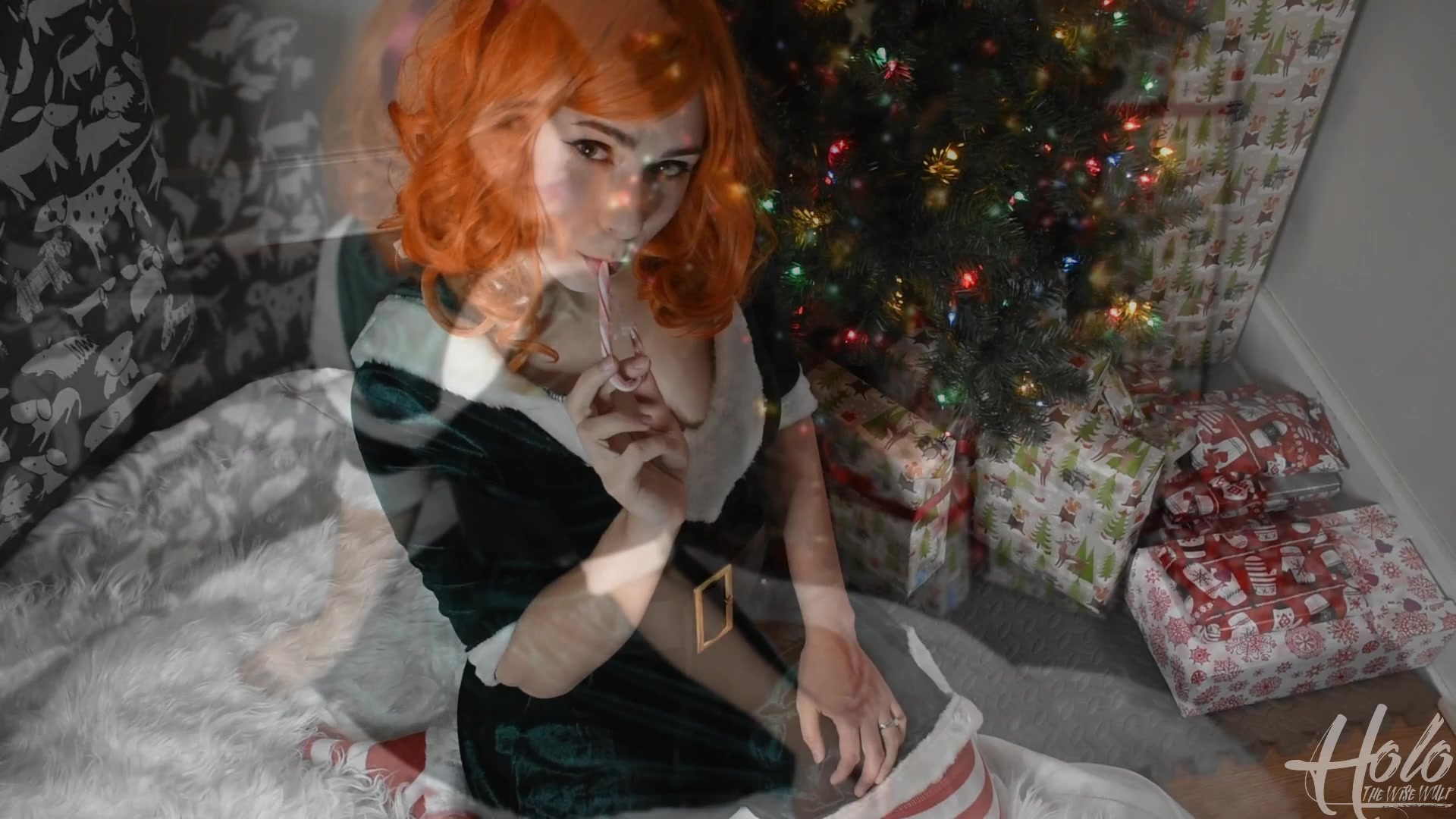 Christmas, Cosplay, Cum In Mouth holothewisewulf daphne makes you cum for christmas