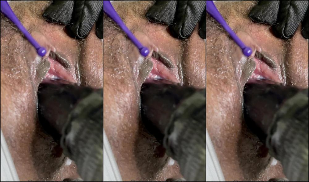 Foxxpink White Catsuit With My Black Dildo I Am Ready To Squirt Bust