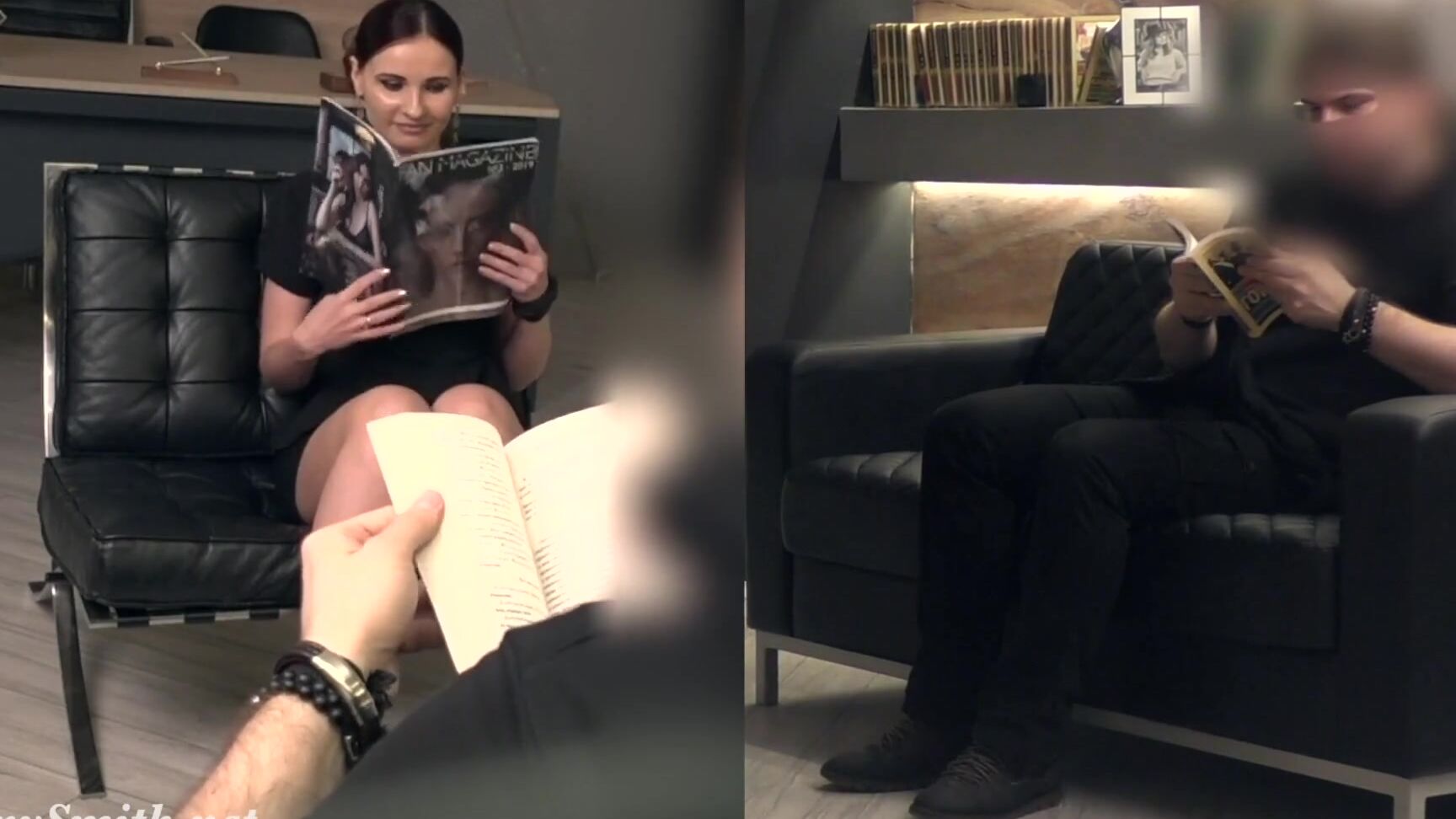 Jeny Smith Silence. Jeny Smith with no panties teasing a man. Office prank Pornhub