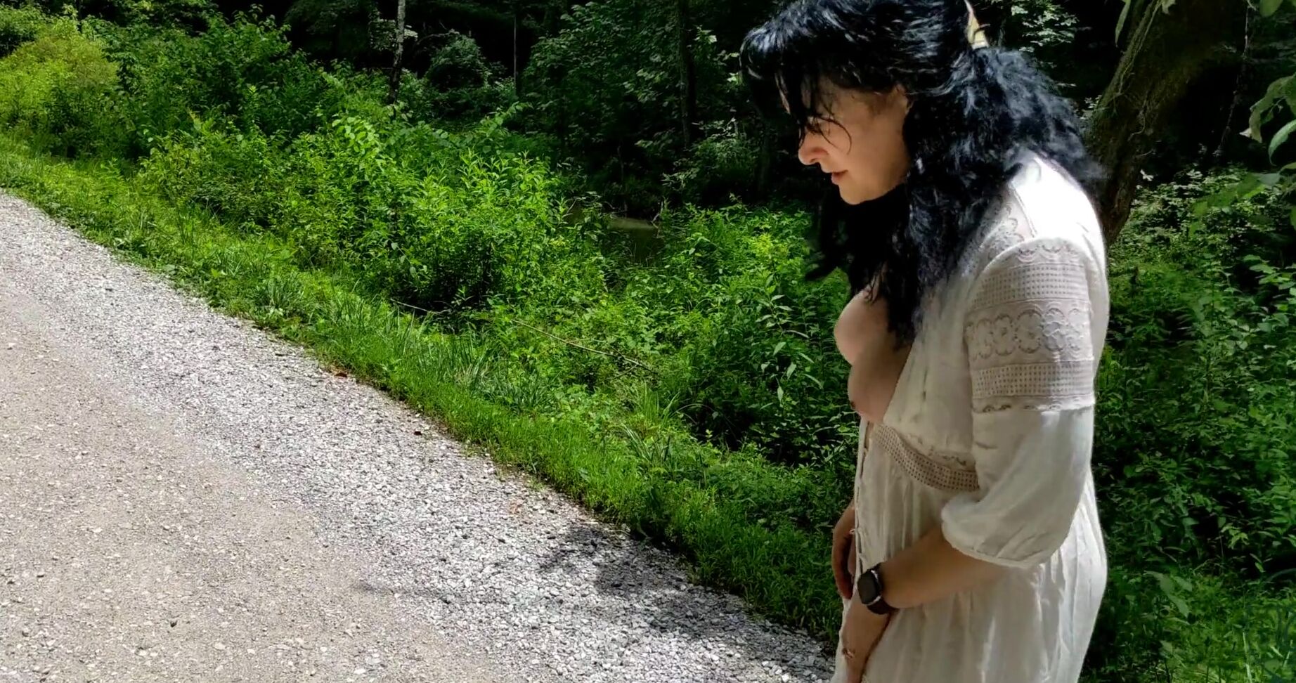 Maggie Jean Rose Flashing in a thin dress Pornhub