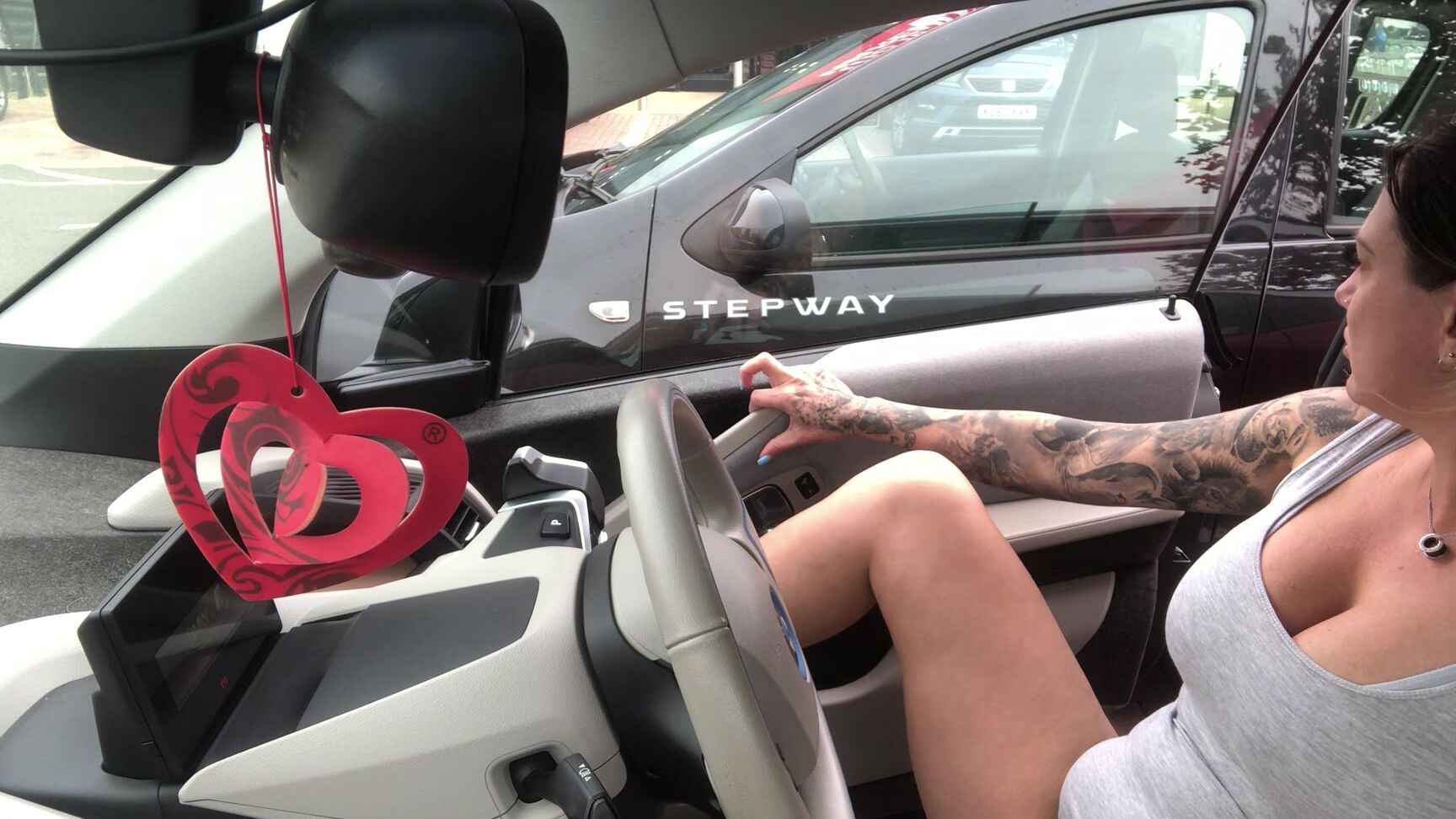 "SuzieLove212" car, foot fetish, public nudity, pussy play, toe sucking Busy Carpark Pussy Play amp Sucking Toes manyvids
