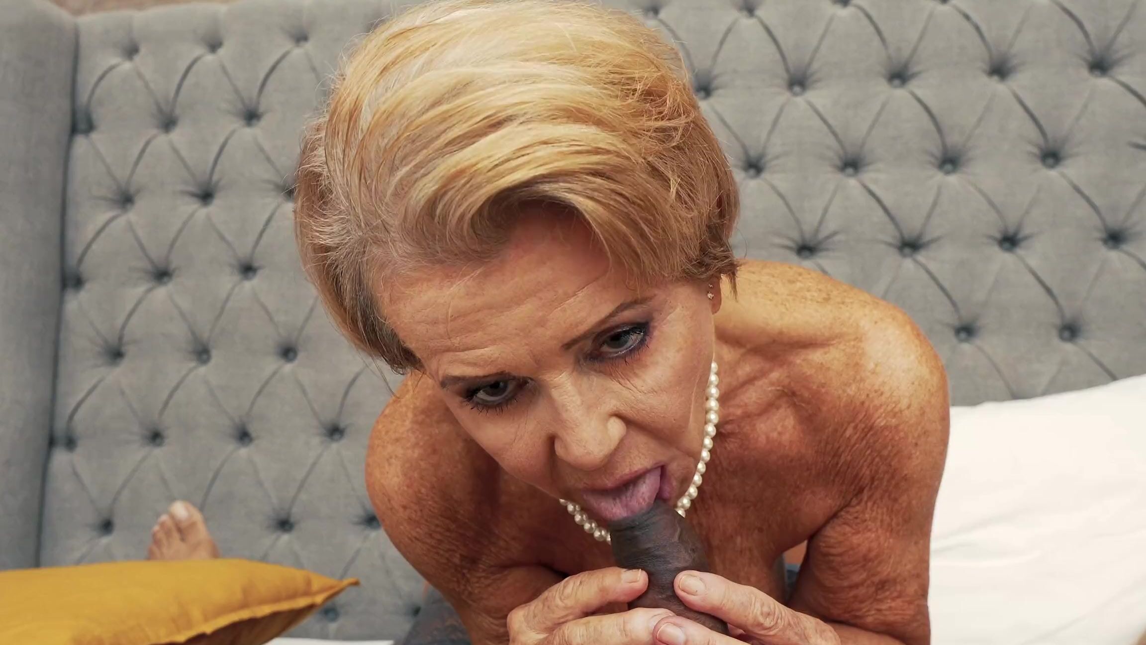 The Pov Club Blonde Granny Sucks Black Cock Pov