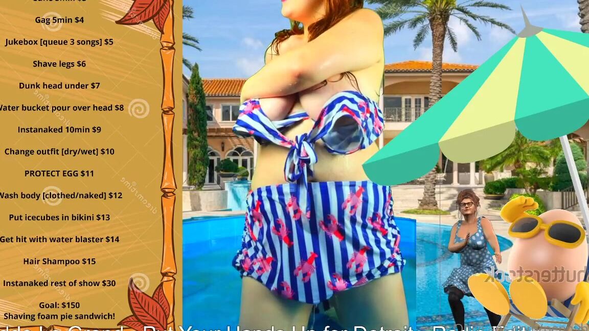 Pennybanks Fun Lil Clip From My Pool Party Stream Wearing My Wet Clothes In The Pool Stripping Down